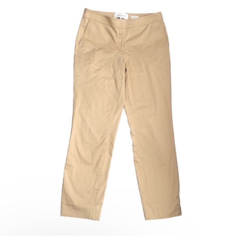 Lafayette 148 NY Manhattan Slim Ankle Pants Honeynut/Tan Capsule Preppy Size 2